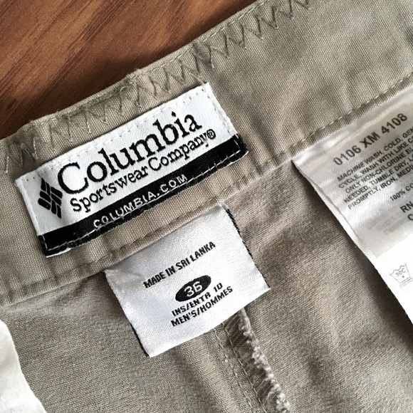 Men’s Columbia Zip Cargo Shorts, Size 36, Inseam 10, Grey - Picture 5 of 6